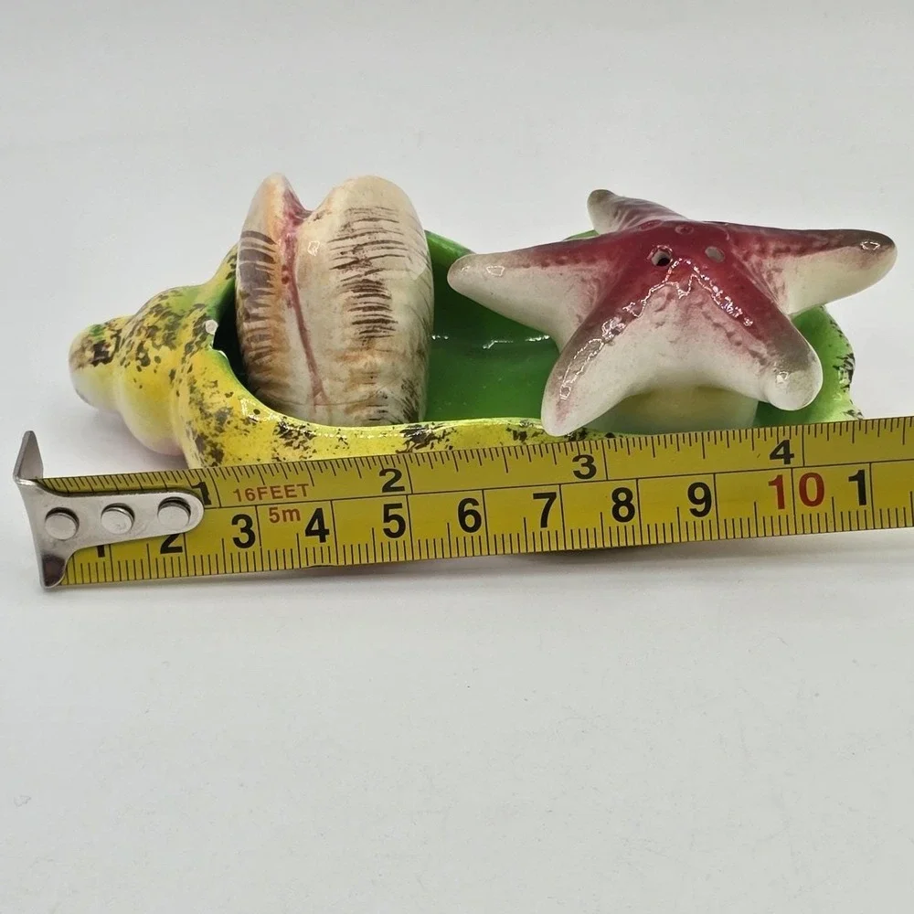 Starfish Shell Salt Pepper Shakers Beach Ocean Vintage Japanese Mid Century